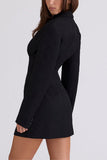 Structured Button-Front Blazer