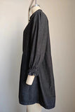 Cuffed Sleeve Denim Shirt Dress