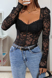 Lace Long-Sleeve Bodysuit