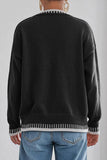 Stylish Crewneck Sweater with Ribbed Trim