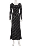 Elegant Evening Gown with Long Sleeves