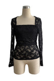 Lace Detail Long-Sleeve T-Shirt
