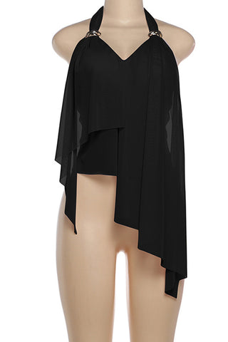 Draped Halter Tank Top