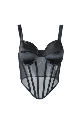 Stylish Mesh Corset Top