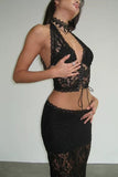 Lace-Up Halter Top