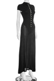 Button-Down Casual Maxi Dress
