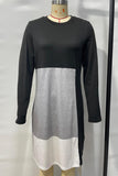 Stylish Color-Block Casual Dress