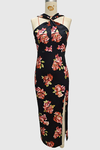 Floral Halter Midi Dress