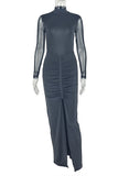 Elegant Ruched Evening Gown