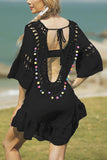 Plunge Neck Beach Cover Dress