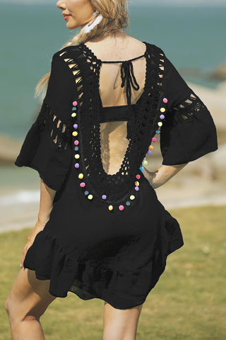 Plunge Neck Beach Cover Dress