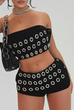 Eyelet Cut-Out Short Set