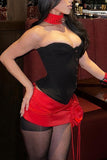 Button Accent Corset Tank Top
