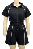 Zip-Up Short Set with Athletic Vibes
