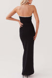 Strapless Cut-Out Maxi Dress
