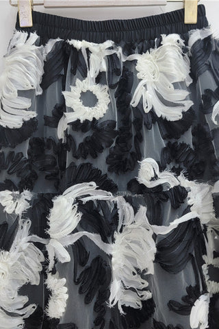 Floral Embellished Maxi Skirt