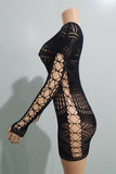 Intricate Patterned Long Sleeve Romper