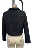 Chic Crop Denim Jacket with Button Detailing