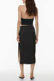 Wrap-Tie Midi Skirt