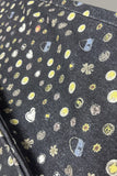 Patterned Wide-Leg Jeans