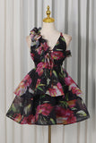 Floral Ruffle Tiered Mini Dress