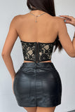 Strapless Lace Corset Tank Top