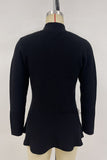 Mock-Neck Sweater with Flared Hem