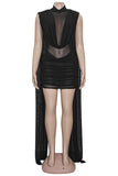 Draped Cutout Evening Dress