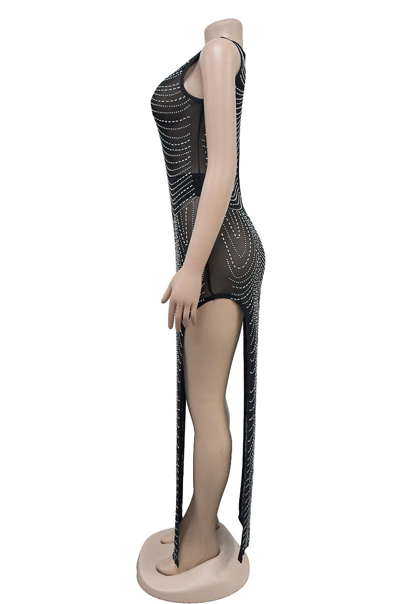 Elegant Beaded Night Out Dress