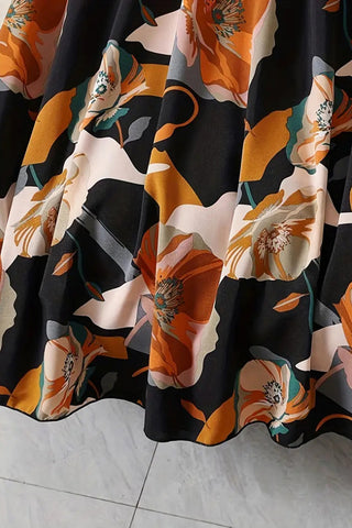 Floral Print Maxi Skirt