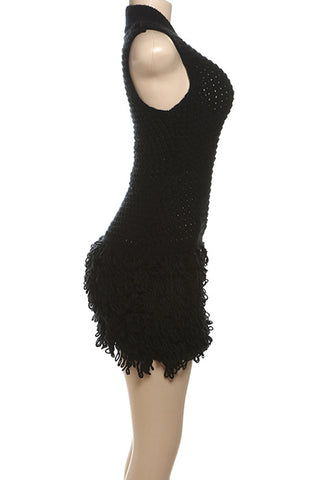 Sleeveless Textured Casual Dress