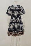 Floral V-Neck Casual Dress