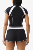 Zip-Up Short Set with Drawstring Shorts
