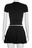 Heart Cutout Skirt Set