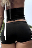 Lace-Up Halter Short Set