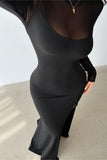 Elegant Long-Sleeve Casual Dress