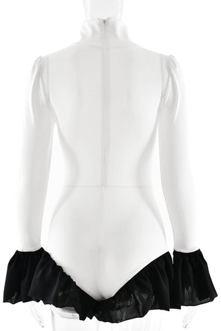 Elegant Ruffled Hem Romper