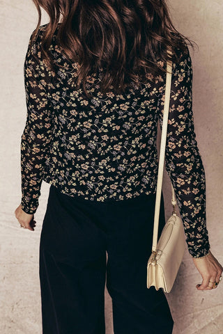 Floral Tank Button Front Blouse Set