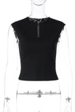 Sleeveless Keyhole Tank Top