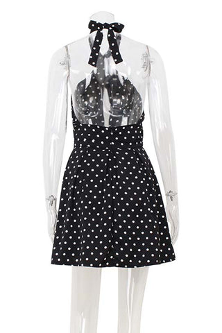 Halter Neck Polka Dot Dress