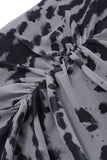 Abstract Neckline Maxi Dress