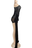 Elegant Ruched Evening Dress
