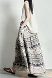 Patterned Maxi Skirt with Flowing Design