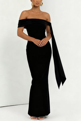 Elegant Off-Shoulder Evening Dress