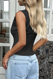 Button-Up V-Neck Sweater Vest