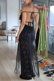 Elegant Fringe Evening Gown
