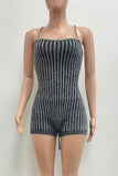 Strappy Ribbed Romper