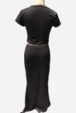 Ruched Two-Piece Skirt Set