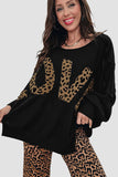 Leopard Print Graphic Pullover