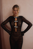 Elegant Knot-Detail Long Casual Dress